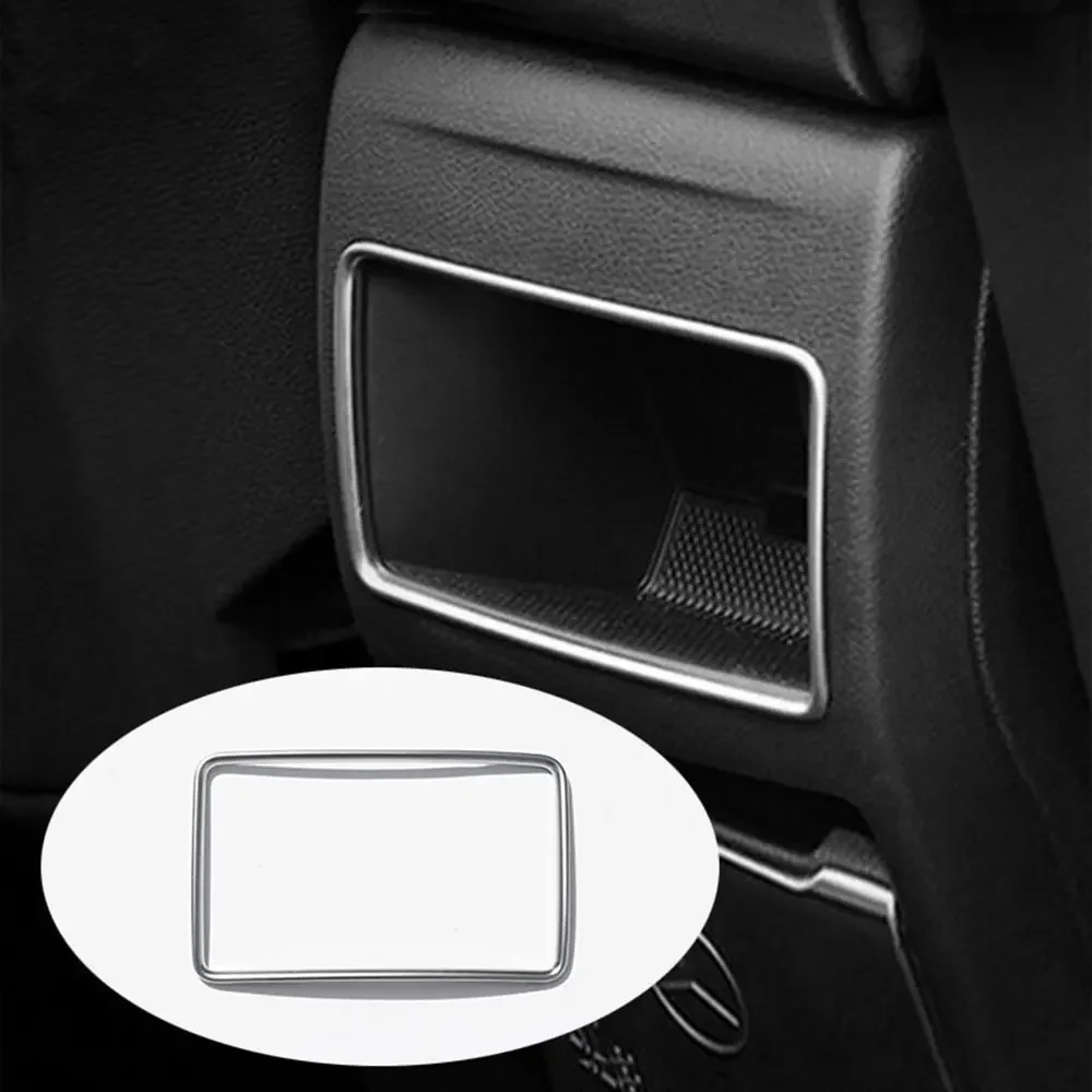 ABS Plastic Chrome Rear Row Air Conditioning Vent Trim For Mercedes Benz A B GLA CLA Class C117 W117 W176 W246 Car Accessories