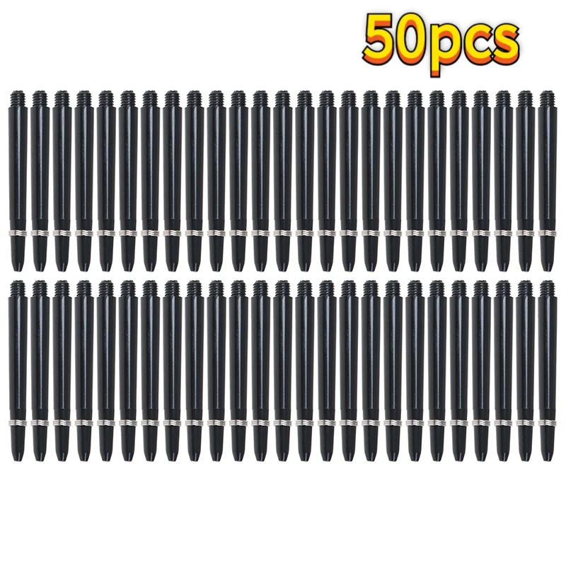 

50 шт., 48 мм, нейлоновые валы для дротиков, 2BA, винтовая резьба, стержень для дротиков + защитное кольцо