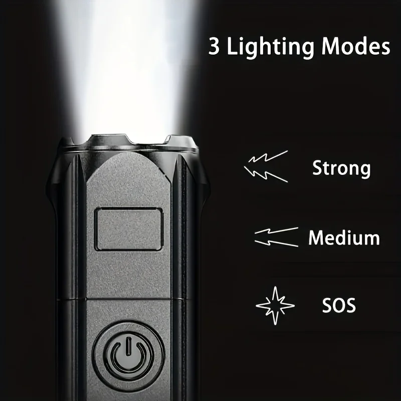 Super Bright Zoomable Flashlight - Portable, Multi-Functional, Telescopic Zoom For Outdoor Home Use