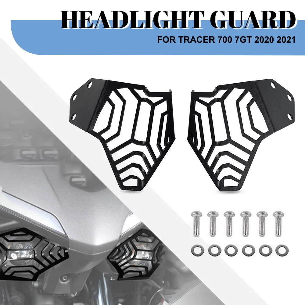 

Motorcycle FOR YAMAHA TRACER 700 7GT 2020 2021 Headlight Head Light Guard Mesh Grille Cover Protector Shield Accessorie Aluminum