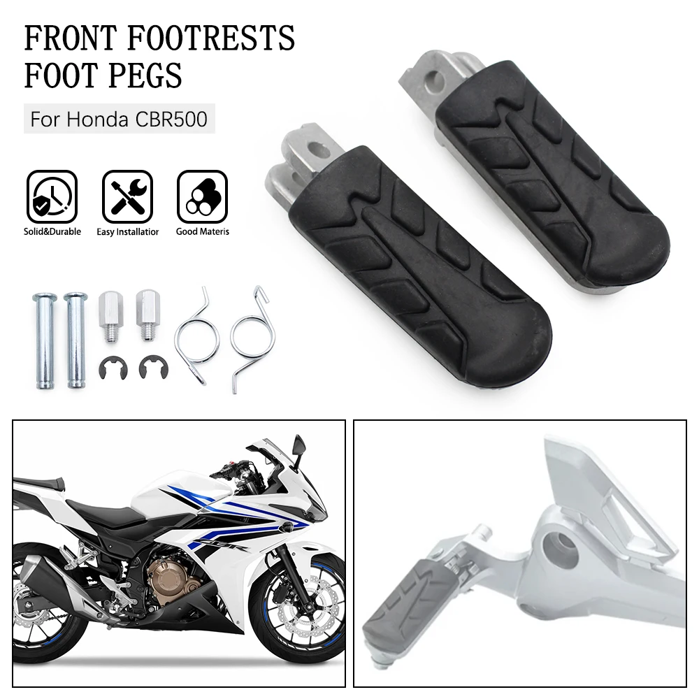 

Motorcycle Front Footrest Foot Pegs For HONDA XL CB VT VTR NT CBF CBR NTV VFR 125 250 400 500 600 650 750 800 900 1000 1100 1300