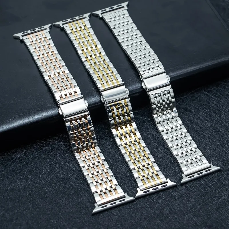 Metal Band for Apple Watch Ultra 3/2/1 49mm S11 10 42 46mm 45mm 44mm Link Strap for Iwatch Series 9 8 7 6 5 4 Se 3 2 1 Bracelet