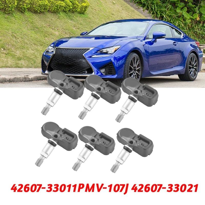 

6Pcs Car TPMS Sensor 42607-33011 For Toyota Camry Lexus GS460 RX350 42607-33021 Tire Pressure Sensor Monitoring System Parts