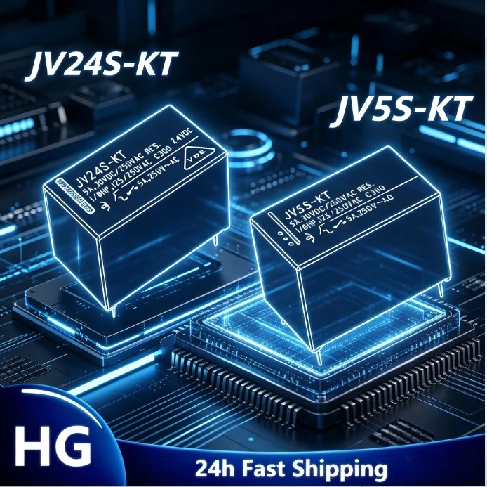 5Pcs Original JV5S-KT JV-12S-KT JV24S-KT 4Pins 5A 30VDC/250VAC 24VDC Power Relay