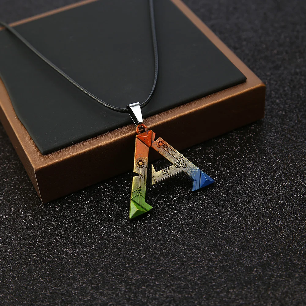 ARK Survival Evolved Pendant Necklace Colorful Letter Choker Statement Necklace Chaveiro Car Keychains Souvenir Game Jewelry