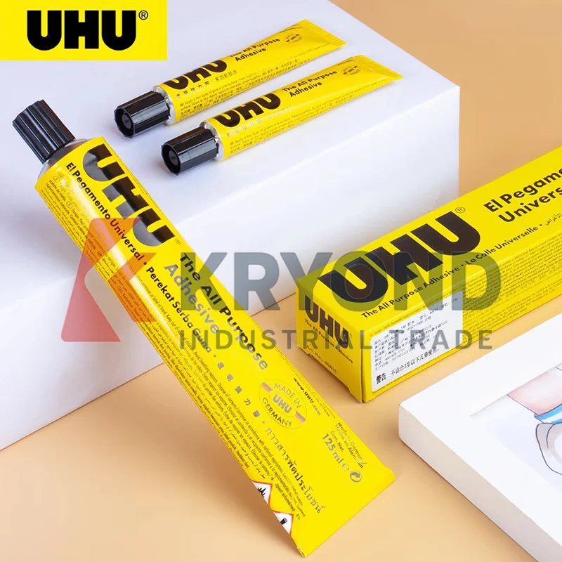 UHU POR مانع التسرب لجميع الأغراض 20 مللي 33 مللي 50 مللي 125 مللي سريع الجفاف مرن قوي السندات للإصلاح الرغوي والبلاستيك والخشب والجلد DIY