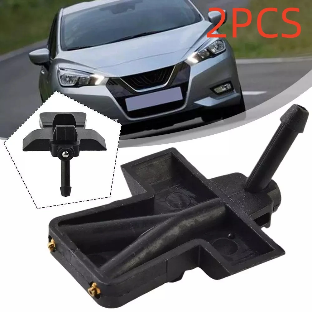 

2Pcs Car Front Windscreen Washer Jet Water Spray Nozzles 28930AX600 For Nissan Micra K12 2003-2010