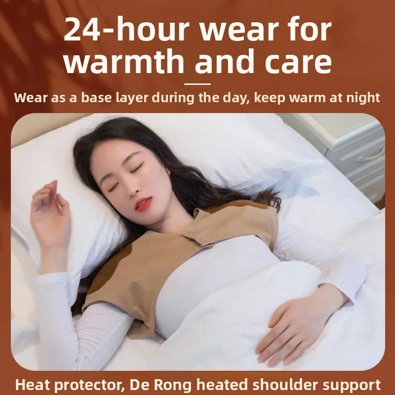 German Velvet Shoulder Wrap for Sleeping Neck Warmth Prevention Autumn Winter Middle Aged And Elderly Warmth Women Postpartum...