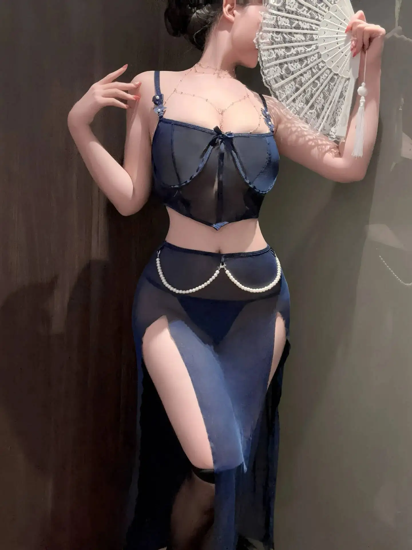 

Сексуальные комплекты юбок Pure Desire с прозрачной сеткой и однотонной юбкой Passion Sweet Elegant Style Комплекты юбок с открытой спиной и глубоким V-образным вырезом без рукавов UHGU
