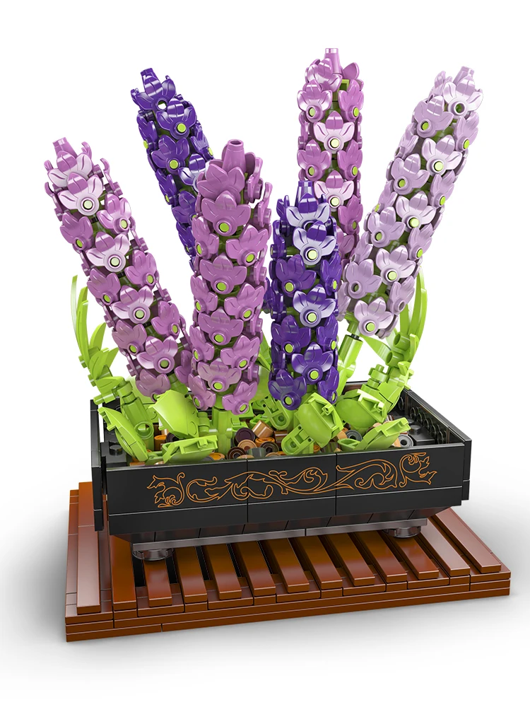 Mould King 24112 Blumenstrauß-Spielzeug Das MOC Veilchen-Baustein-Set Blumen-Baustein-Modell-Set Kinder Weihnachtsgeschenk