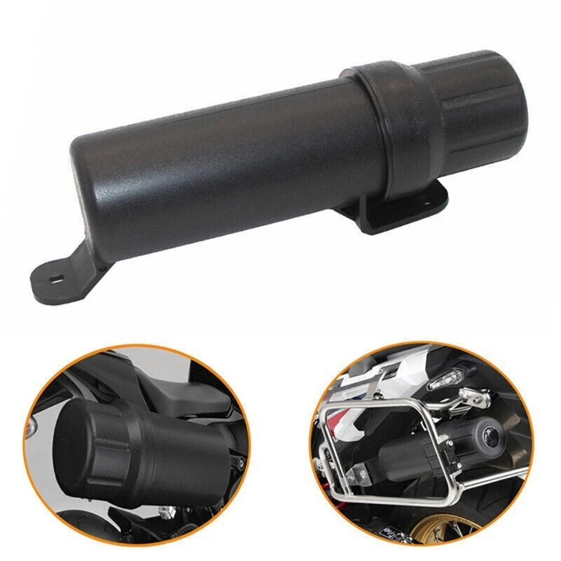 On-Bike Motorcycle Tool Canister with Threaded Cap, Two Attachment Points, and Four Straps for Organized Ride Gear H9EE