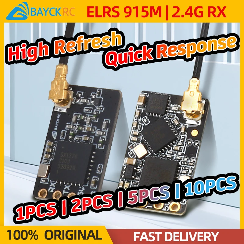 1/2/5/10PCS BAYCK ELRS Receiver 915M/2.4GHz NANO ExpressLRS RX T Type Antenna Support WiFi For RC FPV Racing Drone Quadcopter