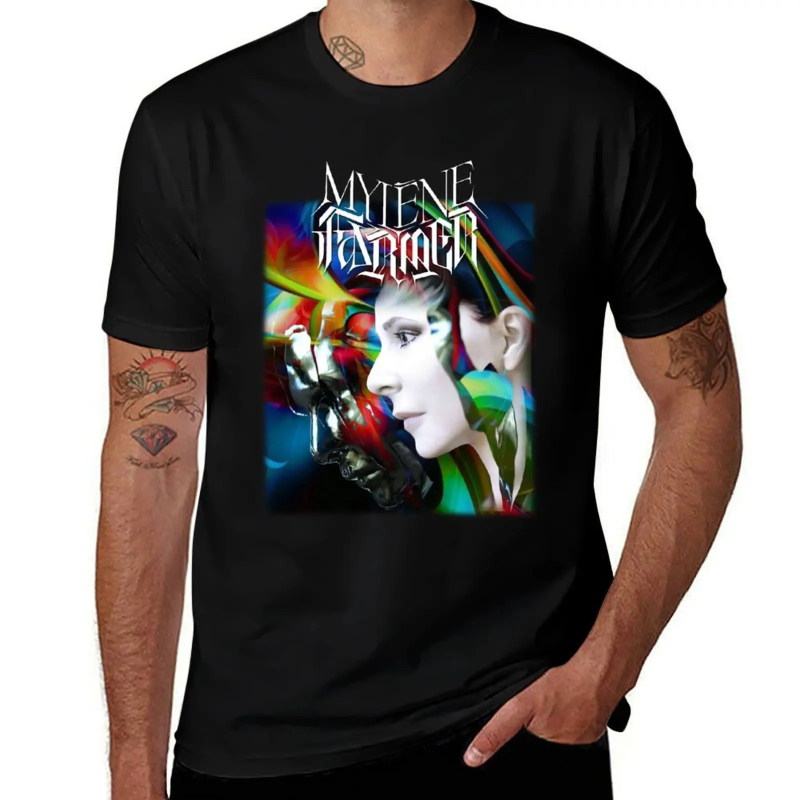 Mylene_Farmer_L'Emprise_By MusicArtFantasy Store T-Shirt Basic Short Sleeve Cotton Blend T-Shirt