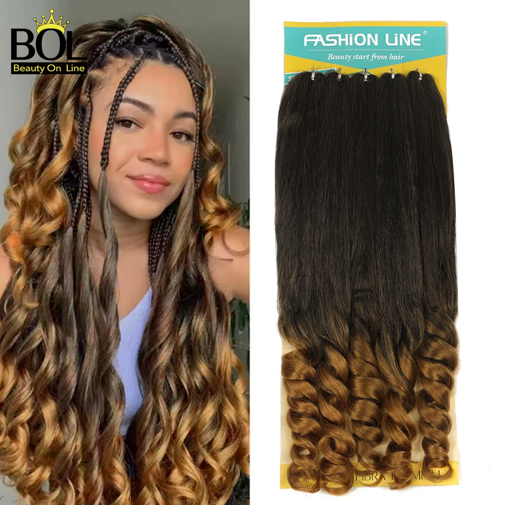 French Curly Crochet Hair 28 Inch 5Pcs Synthetic Spiral Curls Loose Wave Braiding Hair Extensions For Women Daily Party Cosplay