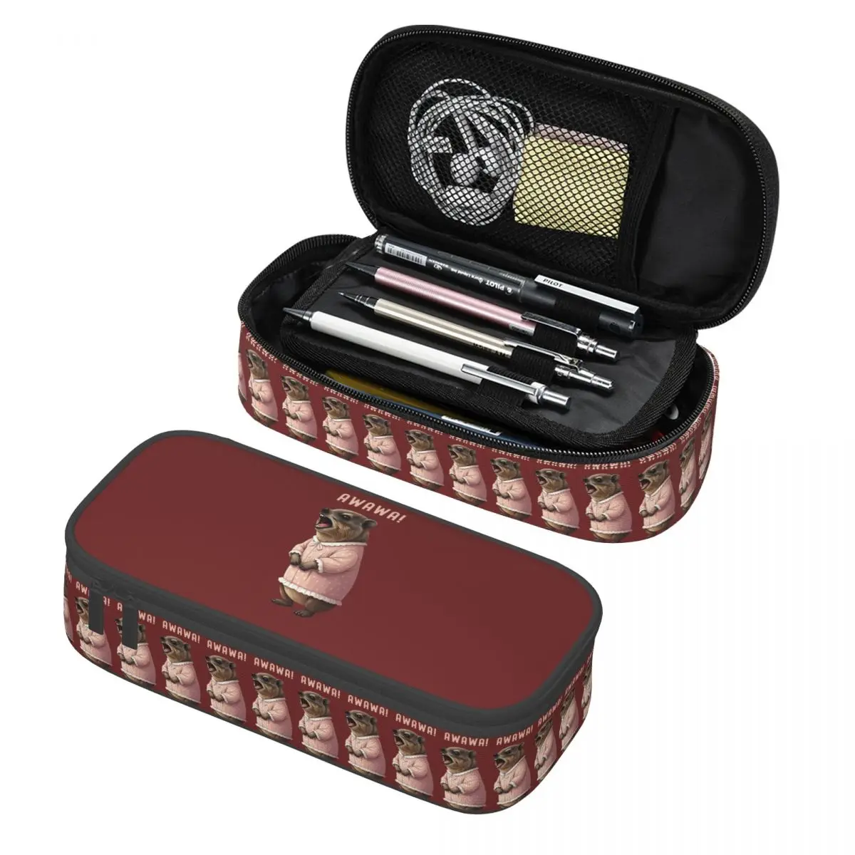Estuche para lápices Rock Hyrax Lover Awawa Marmota Dassi, estuche para lápices, almacenamiento, suministros de papelería, caja para bolígrafos de gran capacidad, bolsa para lápices