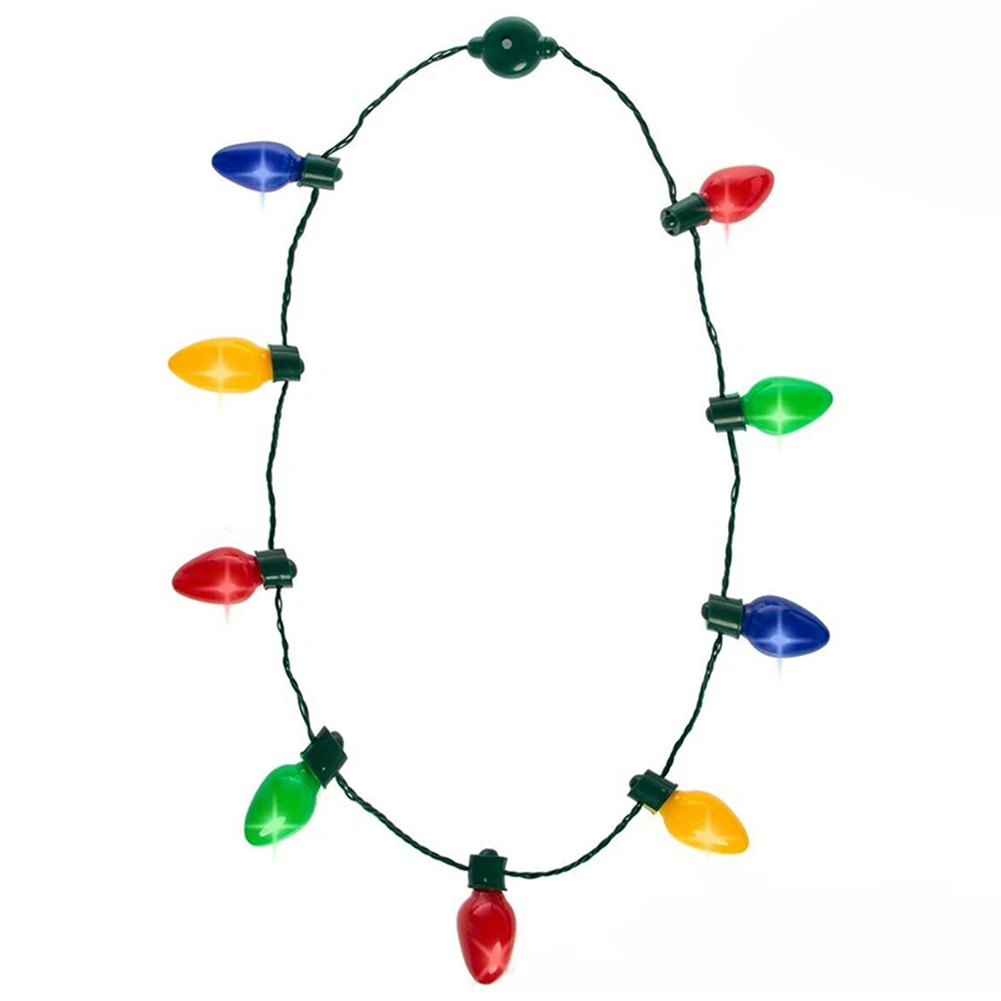 Luz LED nocturna creativa de Navidad, collar luminoso con purpurina de fresa, juguete usable, Bombilla de Navidad, decoración de fiesta y vacaciones, 2023