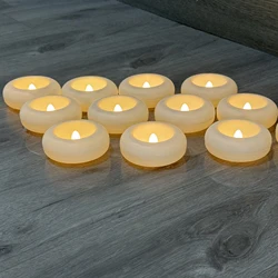6/12Pcs Waterproof Flameless Light Candle Float Electric Candle Wedding Valentine Decoration Romantic Confession LED Candles