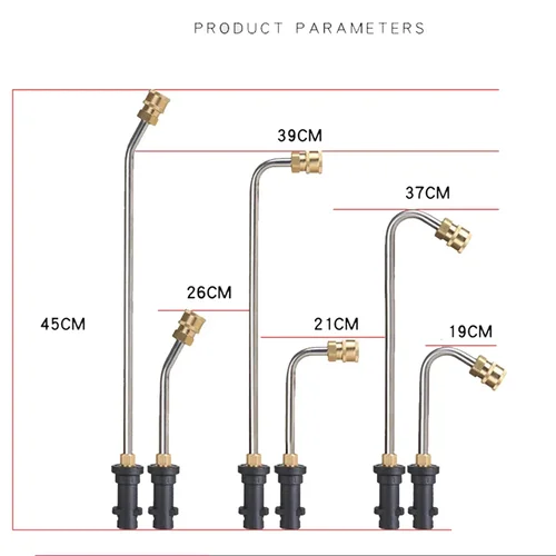 Imagen 2 del producto Varilla de extensión de pistola de agua de alta presión, varita de extensión curvada para KARCHER K2 K3 K4 K5 K6 K7, lanza de repuesto para pistola de lavado a presión