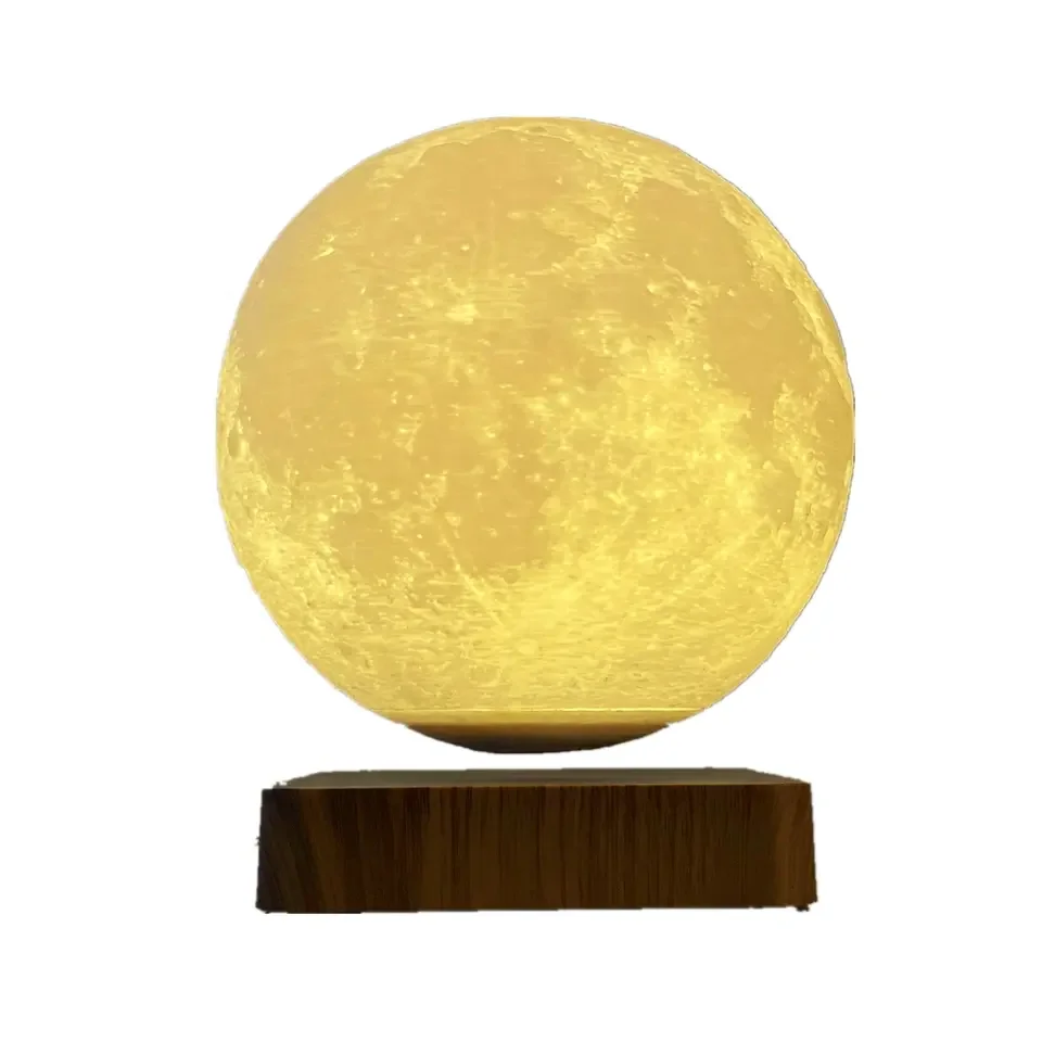 Printing Levitating Moon Lamp14cm 18cm Floating Moon Lamp Amazon Hot sale LED Moon Lamp Fashion Wood Table Lamp Night Light