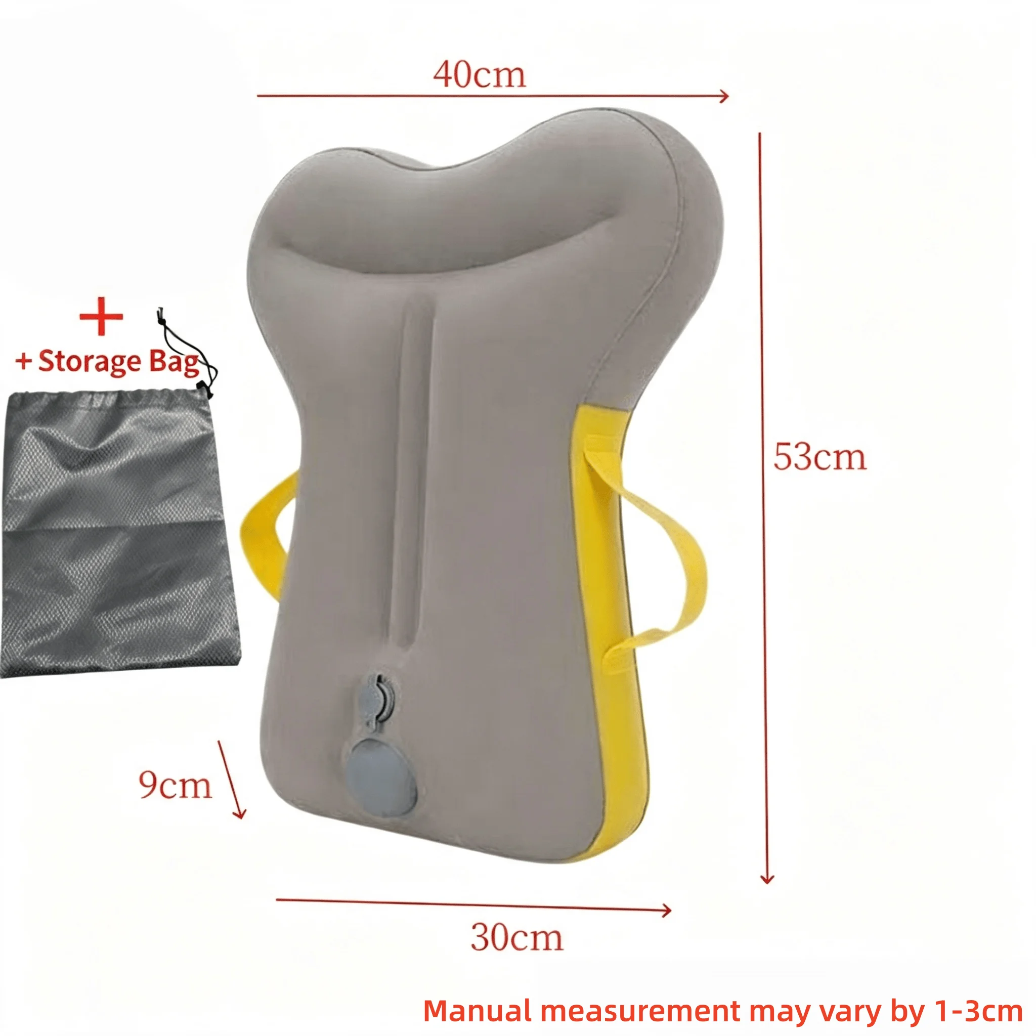 Foldable Inflatable Travel Pillow, Vertical Portable Pillow, Outdoor Camping Nap Pillow, Airplane Car Sleeping Pillow