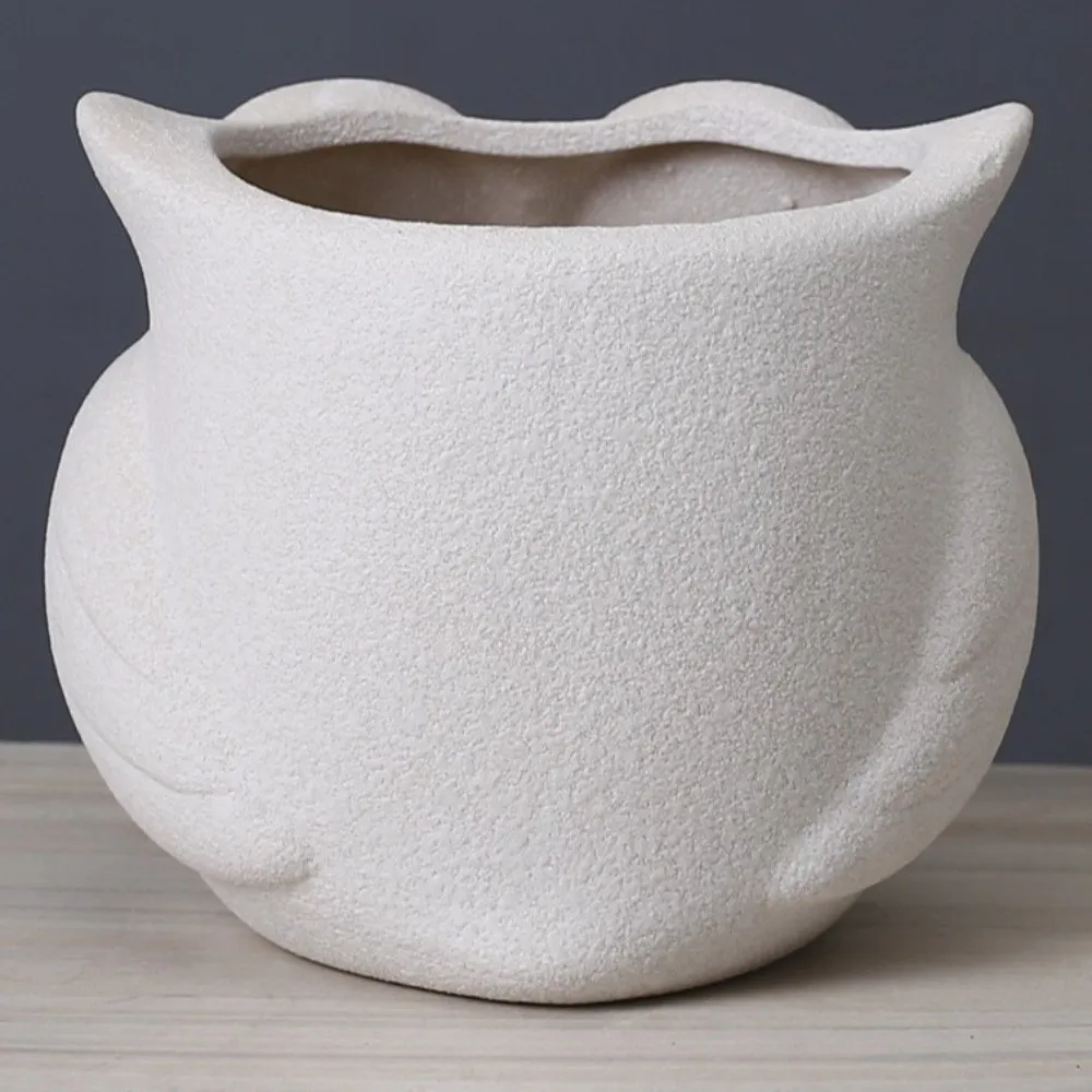 

Unique Ceramics Owl Planter Cute Decorative Green Onion Pots Flowerpots Corrosion Resistant Cactus Pot Patio