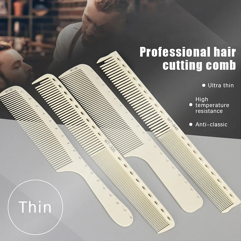 ~New 1Pcs Barber Comb Plastic Scale Laser Ruler Hair Comb Professional Hairdressing Comb Brushes Salon Hair Cutting Styling Tool