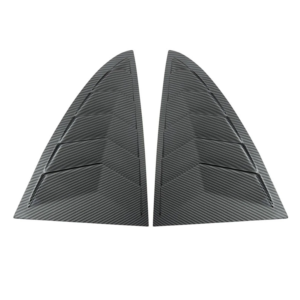 For Tesla Model 3 Highland 2024 Car Rear Triangle Window Shutters Sunshade Decoration Accessories Bright Carbon Fiber