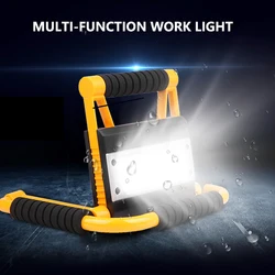 200W Portable Spotlights Cob Work Lamp Rechargeable Flashlight Waterproof Camping Lamps Outdoor Searchlight Night Working Lights