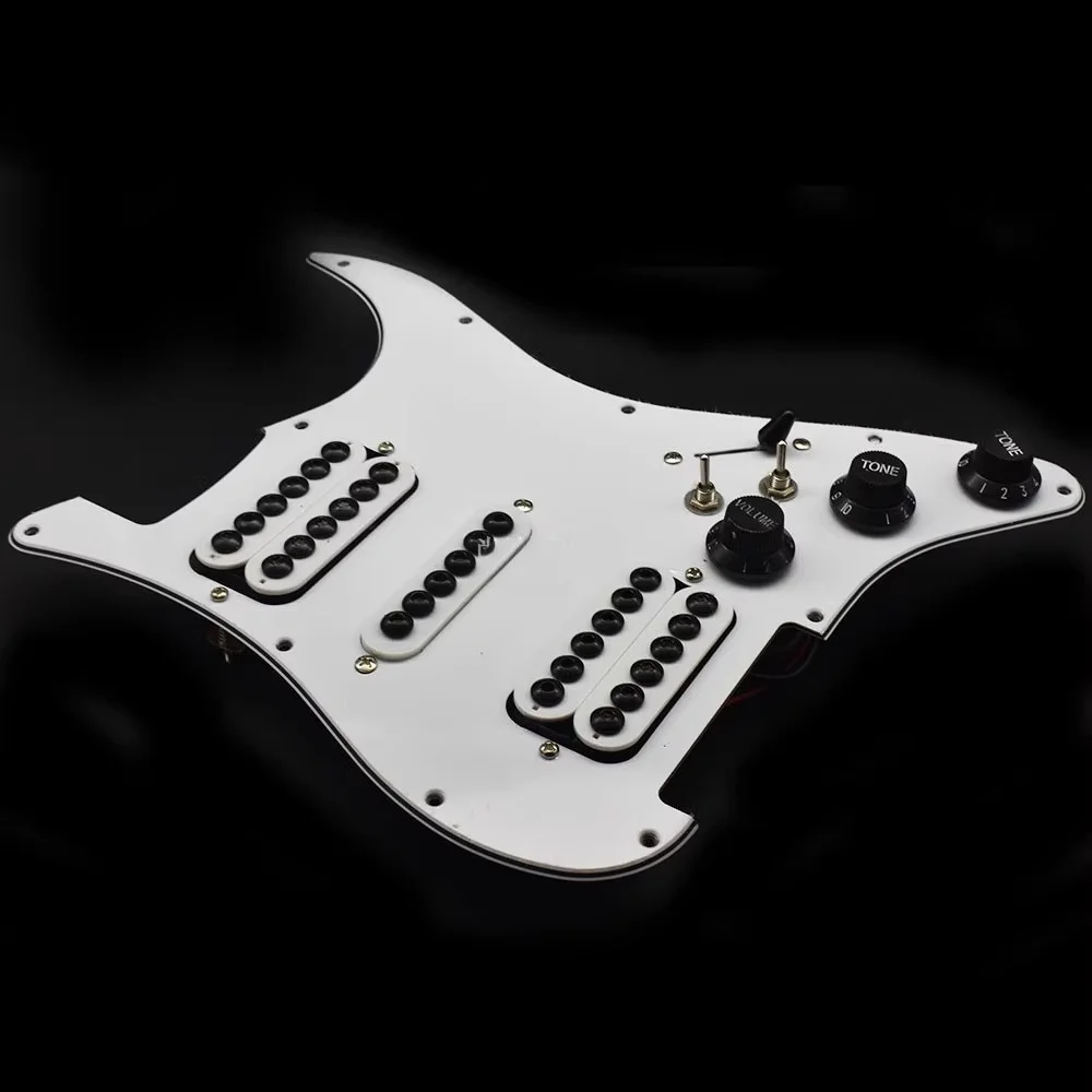 ST SQ Electric Guitar Dual Single and Double Panel Pickup Wiring Set HSH Electric Guitar Pickguard with Circuit Switch