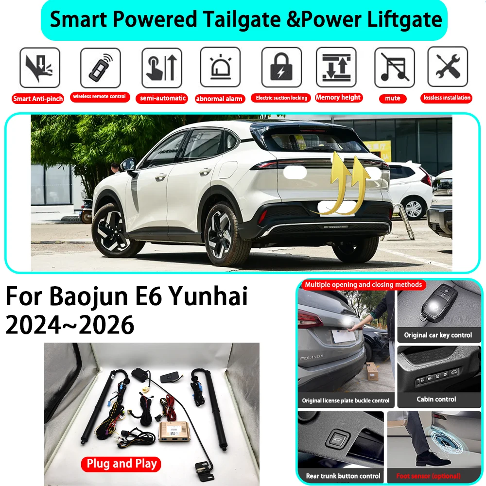

for Baojun E6 Yunhai 2024~2026 OEM Smart Automatic Powered Tailgate Electric Power Tailgate Lift Kit Key Close Plug and Play ﻿