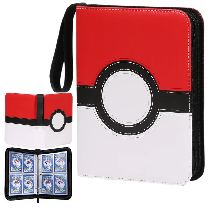 400PCS Album na karty Segregator Fotokarta PU Zamek błyskawiczny Album fotograficzny Carte Holder Kolekcja zabawek Folder Listy Pokemony Karty Hobby