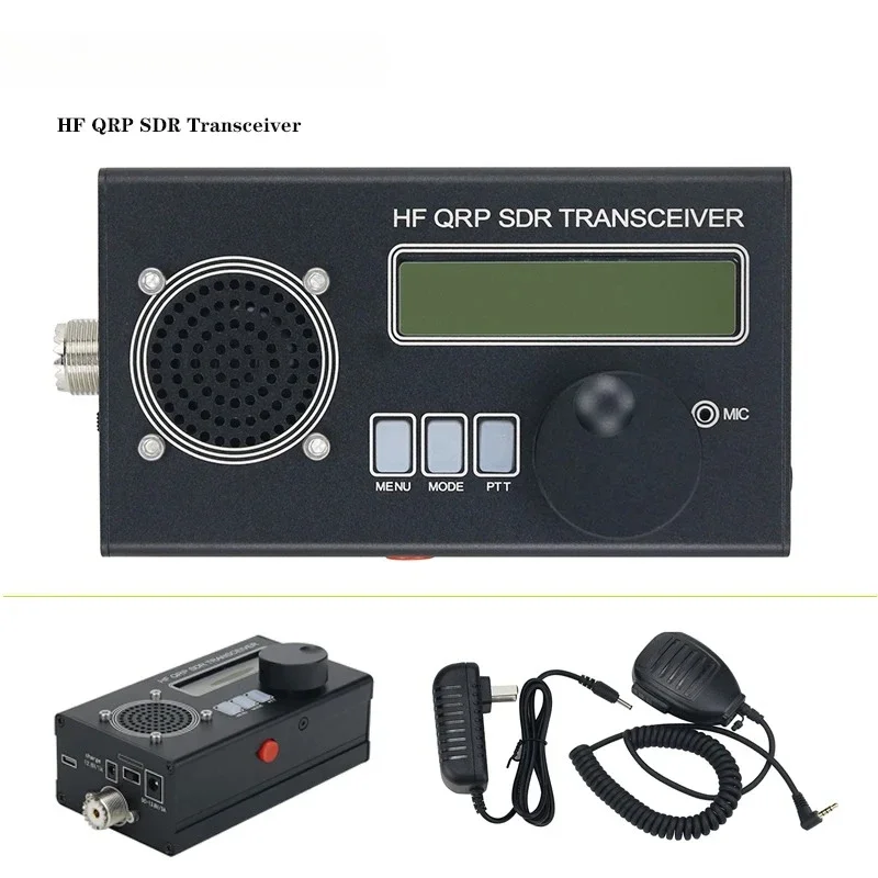 USDR/USDX HF QRP SDR Transceiver SSB/CW Transceiver 8-Band 5W Ham Radio Black Shell With Handheld Mic