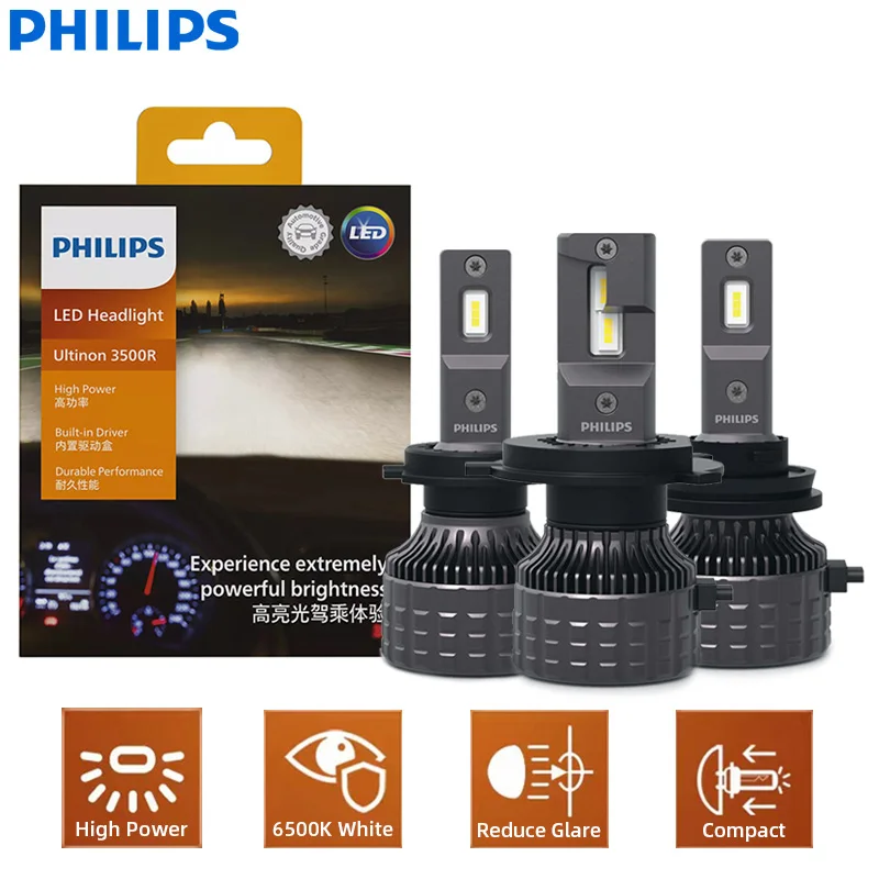 

Philips H4 H7 H11 Ultinon 3500R LED HB3 HB4 HIR2 High Power 30W 2600LM 6500K White 9005 9006 9012 High Lumen Car LED Head Light