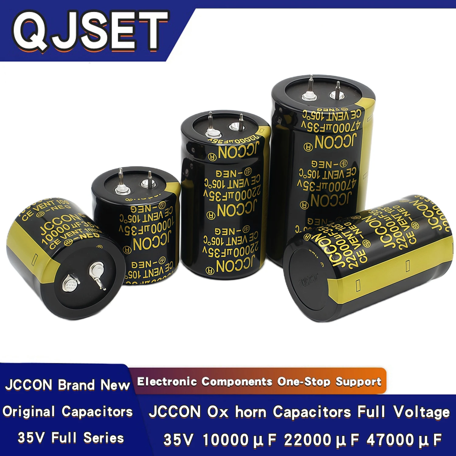 1 pcs 35v 47000uf 10000uf 22000uf 35v Ox Horn Capacitors Audio Capacitors Power Amplifier Capacitors New Power Supply Capacitor