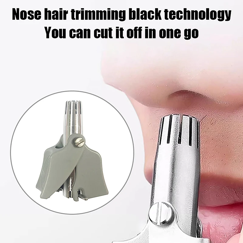 Mute Nose Hair Trimmer Stainless Steel Manual Trimmer Suitable For Nose Hair Razor Washable Portable Nose Hair Trimmer