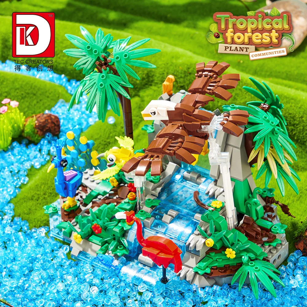 IN STOCK MOC Tropical Forest Building Blocks Bricks Model Assembling Toys for Children Christmas Gift Set