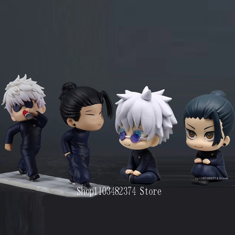 

Anime Cute Jujutsu Kaisen Figurine Q Version Satoru Gojo Gk Figure Geto Suguru Action Figures Mini Edition PVC Collection Toys