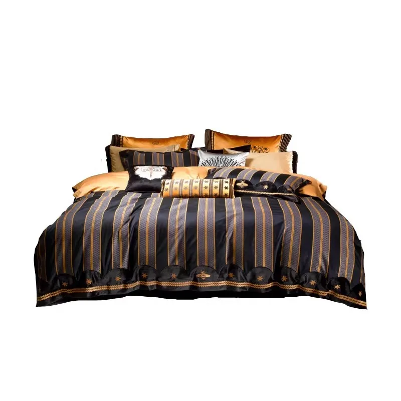 Luxury atmosphere villa bedding four-piece set European high-end cotton quilt cover bed cover multiple pieces