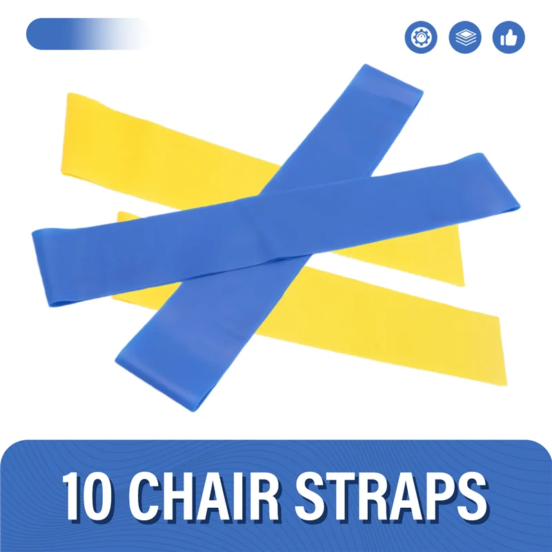 RTSHE-10Pack Chair Bands Kit For Kids With Fidgety Feet Set Rubber Bands For Chairs Legs For Kids, 11.8 X 2 Inch