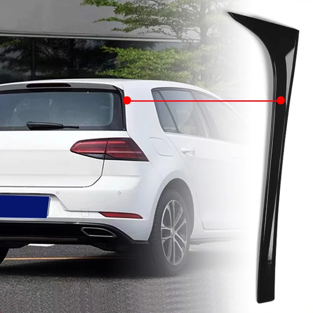 For VW Golf 7 7.5 MK7 MK7.5 2014-2018 Glossy Black ABS Rear Window Side Trunk Spoiler Canard Canards Splitter Accessories