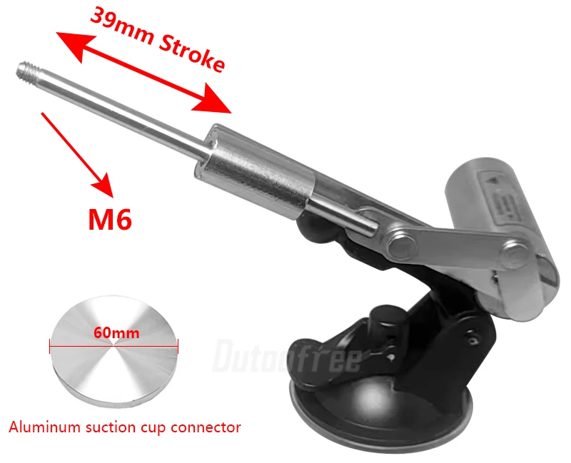 39 mm Hub, Mini-Teleskop-Linearantrieb, Hubmechanismus, Motor, 60 mm/75 mm Aluminiumplatte, 3XLR-Stecker optional – Detail 3