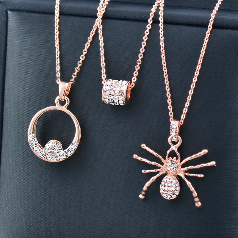 LEEKER korean fashion Round Pendants and necklaces Rose Gold Color Female Choker Neck Fashion Jewelry   accessories 256 LK2