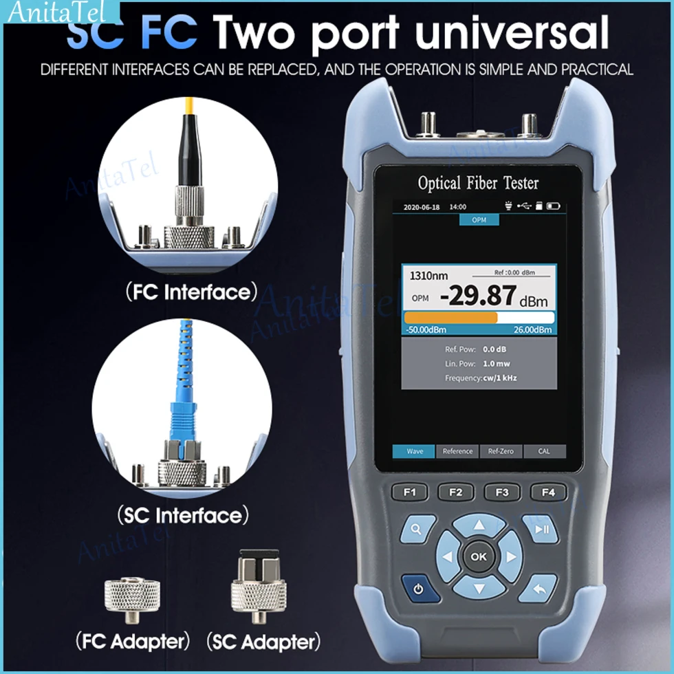 Imagem -04 - Mini Reflectômetro da Fibra Ótica de Cl900 Otdr com Funções Vfl Opm Ols 24db para 64km Ethernet Cabletester Evento Mapa Brandnew o