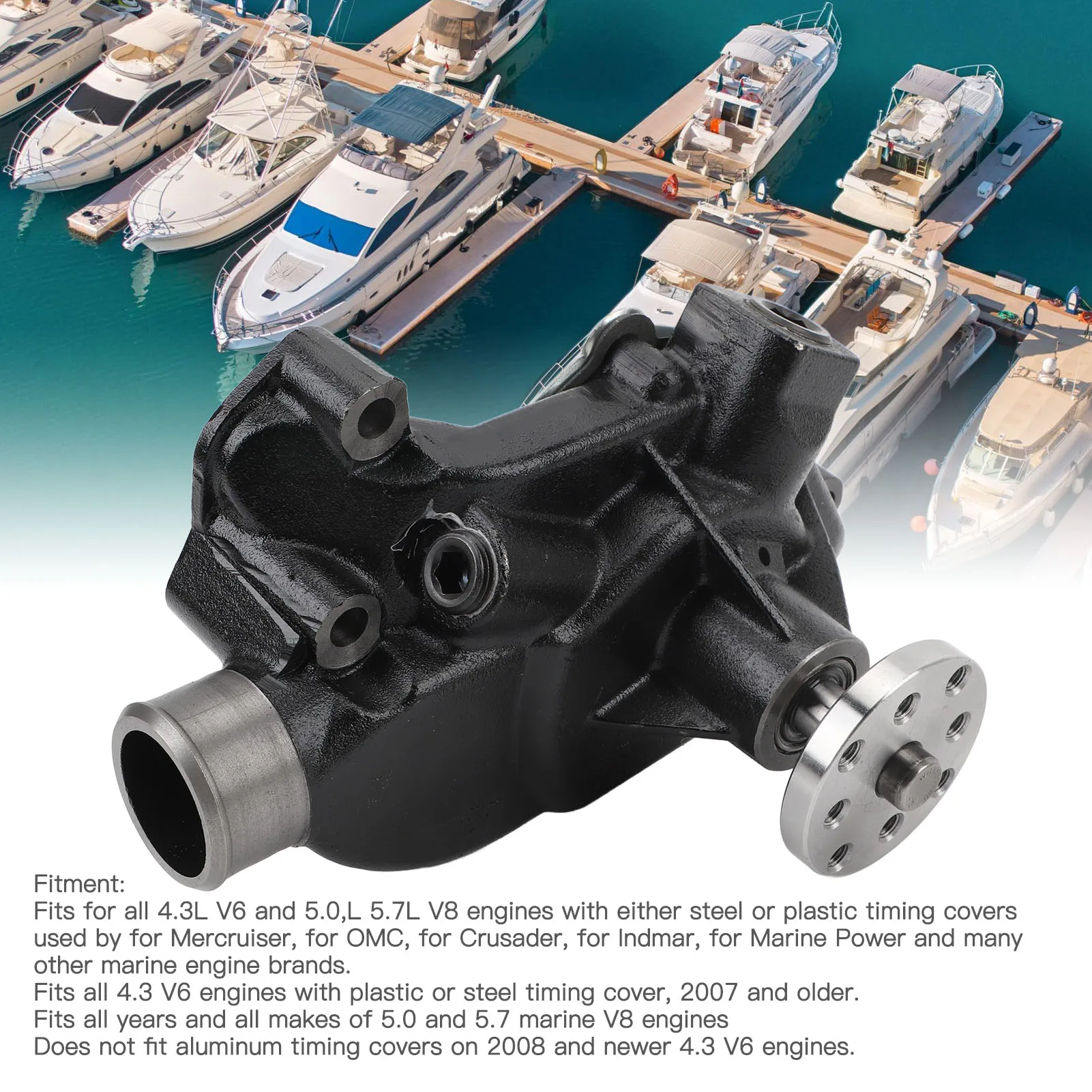 

Engine Circulating Water Pump 850399 Marine Water Circulation Pump for 4.3L V6 5.0,L 5.7L V8 Engines
