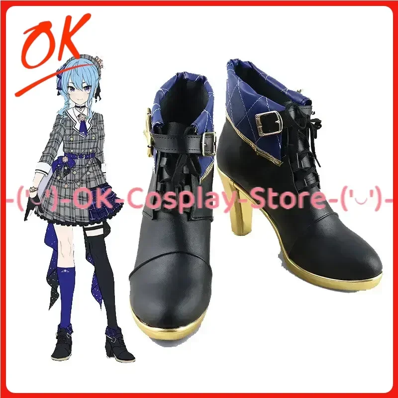 

[Индивидуальный] Vtuber Hoshimachi Suisei Обувь для косплея Аниме Игра Костюм для ролевых игр Опора Хэллоуин Карнавальная вечеринка Сапоги из искусственной кожи