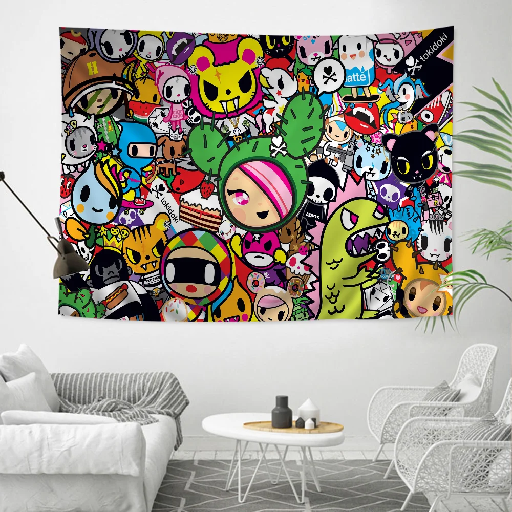 Japan Tokidoki Colorful Tapestry Wall Hanging Cheap Hippie Wall Hanging Bohemian Wall Tapestries Mandala Wall Hanging Sheets