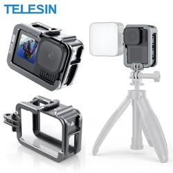 TELESIN Aluminium Alloy Frame Case For Gopro Hero 9 10 11 12 13 Vertical Shot Cage Low Weight Protective Shell For GoPro13