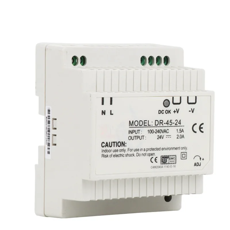 1PC 15W Single Output 5V 12V 15V 24V Input 100-240VAC 50/60Hz Din Rail Mounting Industrial Switching Industrial Power Supply