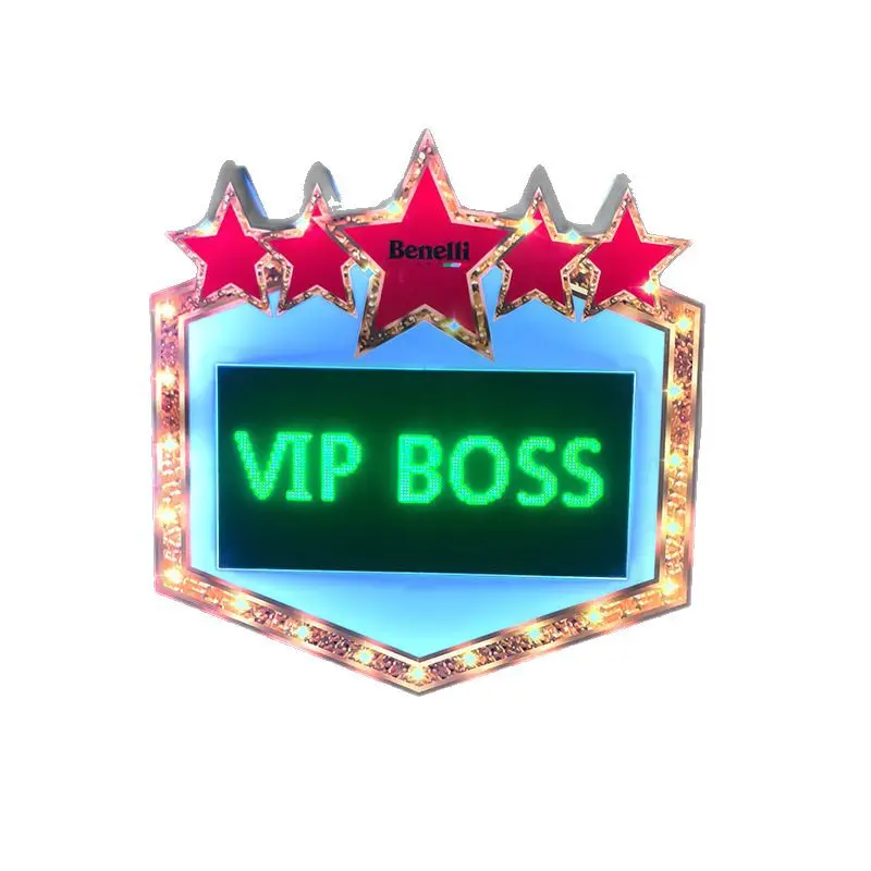 

Acrylic LED screen programming alphabet card luminous star hand placard cross-border bar VIP birthday quicksand table