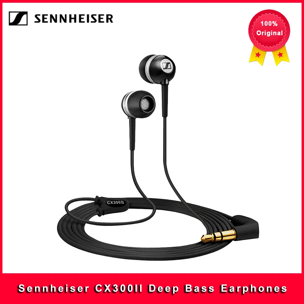 Sennheiser CX400II 3.5mm Wired Stereo Earphones Bass Headset Sport Earbuds Precision HIFI Headphone for iPhone/Samsung/XiaoMi